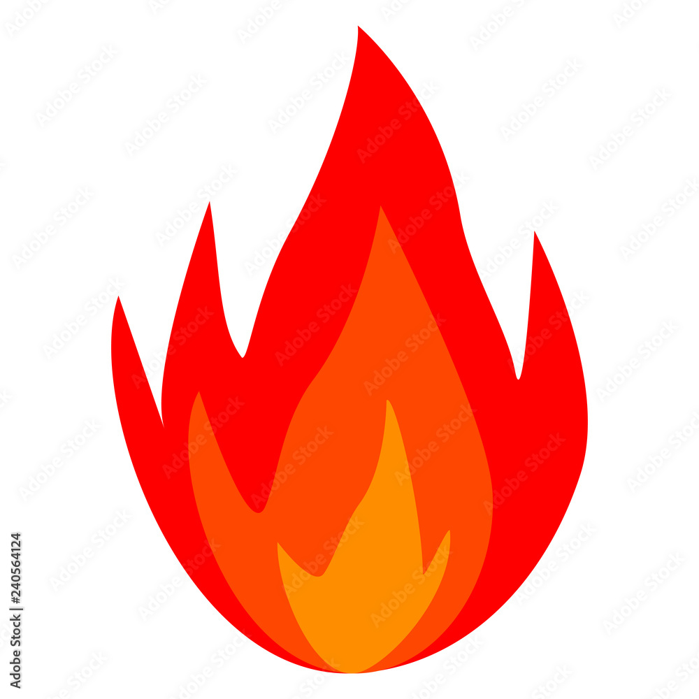 Sign flame icon vector fire source, heat flame fire concept Sign flame icon vector fire source, heat flame fire concept