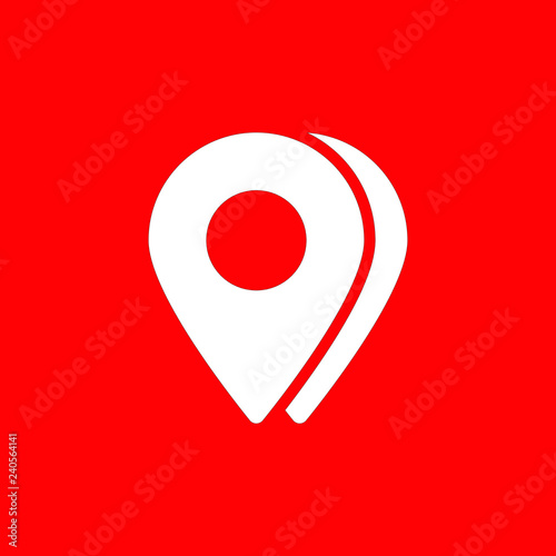 Free Download Pin icon vector. Location sign Isolated on white background. Navigation map, gps, direction, place, compass, contact, search concept. Flat style for graphic design, logo, Web, UI, mobile app, - GFXLoad