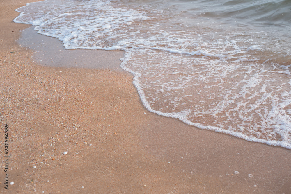 Sea wave, running on a sandy beach. Sea wave, running on a sandy beach.