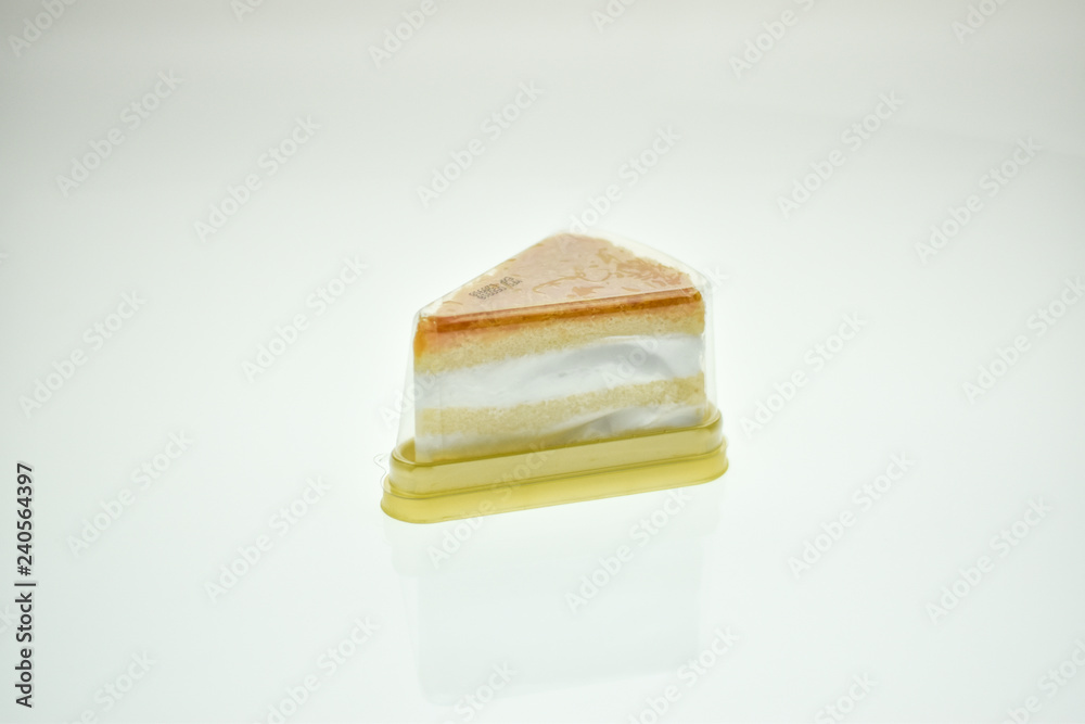 Egg Yolk Thread Cakes stuffed with cream on a white background Egg Yolk Thread Cakes stuffed with cream on a white background