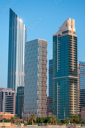 Abu Dhabi skyline vertical