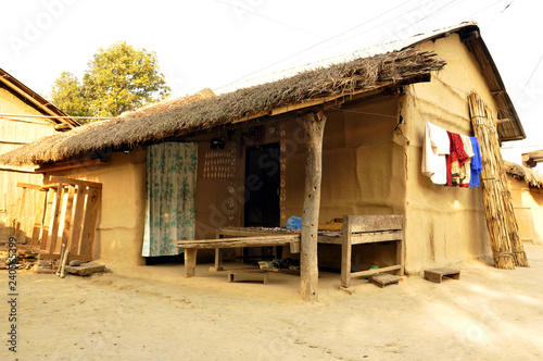 The village of Sauraha on the border of Nepal and India photo