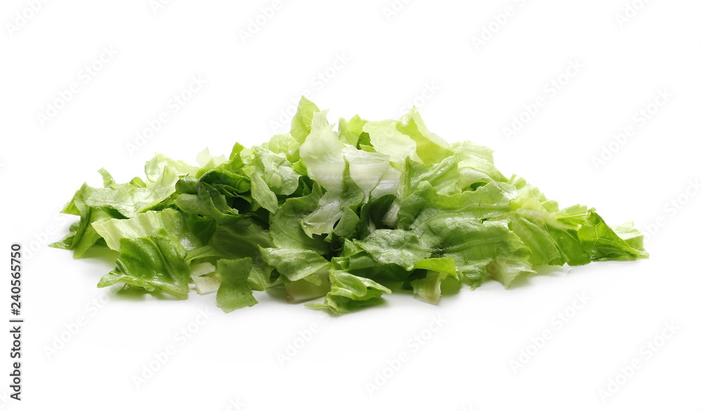 Fresh lettuce leaves isolated on white background Fresh lettuce leaves isolated on white background