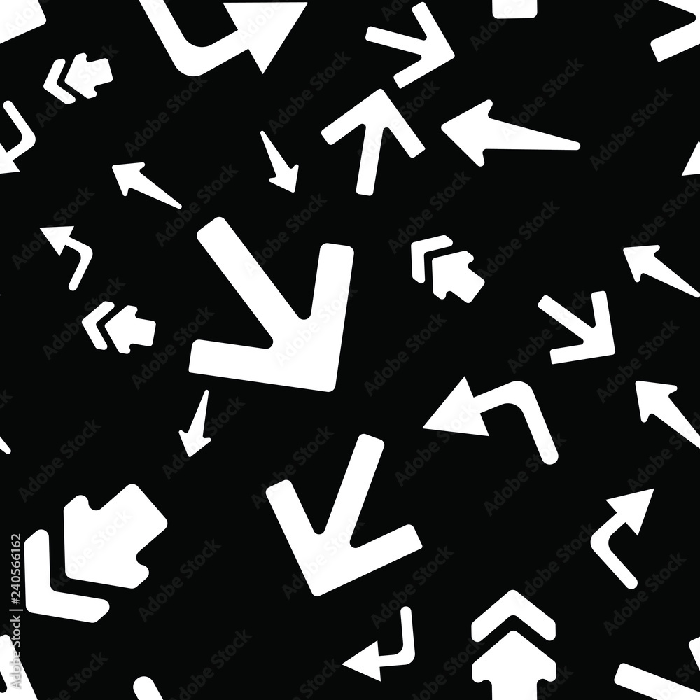Different arrows Seamless vector EPS 10 pattern. 
