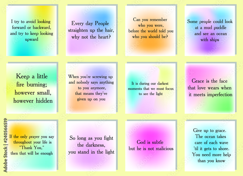 Set Of Vector Motivation Inspiration Quotes Ready To Post In Social Media Brochure Magazine Stock Vector Adobe Stock Set Of Vector Motivation Inspiration Quotes Ready To Post In Social Media Brochure Magazine Stock Vector Adobe Stock