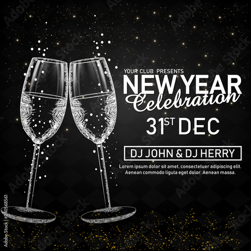 new year 2019 flyer