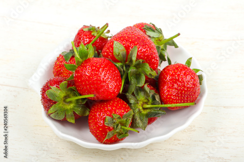 Strawberry in the bowl