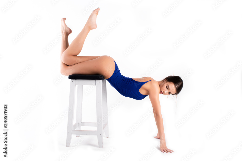 Beautiful young flexible girl splits stretch workout Beautiful young flexible girl splits stretch workout