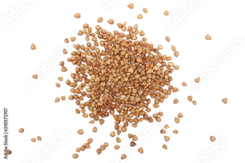 Buckwheat isolated on white background, top view