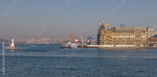 stanbul, Turkey - on the asian side of the Bosforus, Kadikoy is one of the most lively district of Istanbul. Here in particular the historical Haydarpasa station
