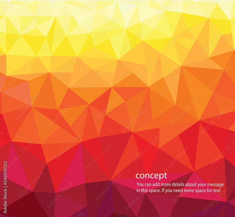 Fototapeta premium abstract triangle warm colors background vector illustration eps10