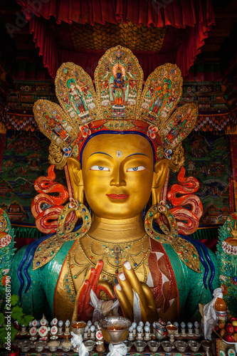 Maitreya Buddha in Thiksey Gompa