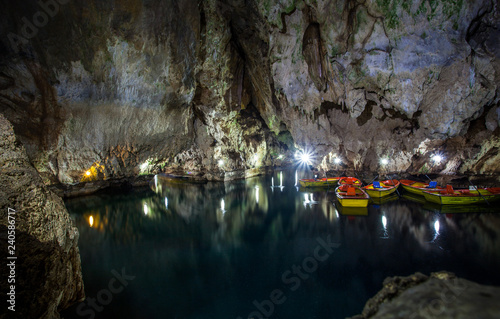 Caves and nature around  Hamadan, western Iran. One stop during a roadtrip in Iran. Rocks in the underground. photo