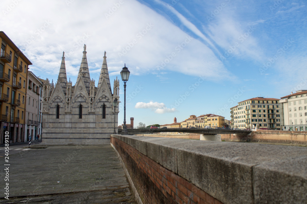 Fototapeta premium Церковь Санта Мария дела Спино, Пиза, Италия, декабрь 2018