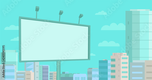 Billboard on the street. Outdoor advertising. Your ad in the city.