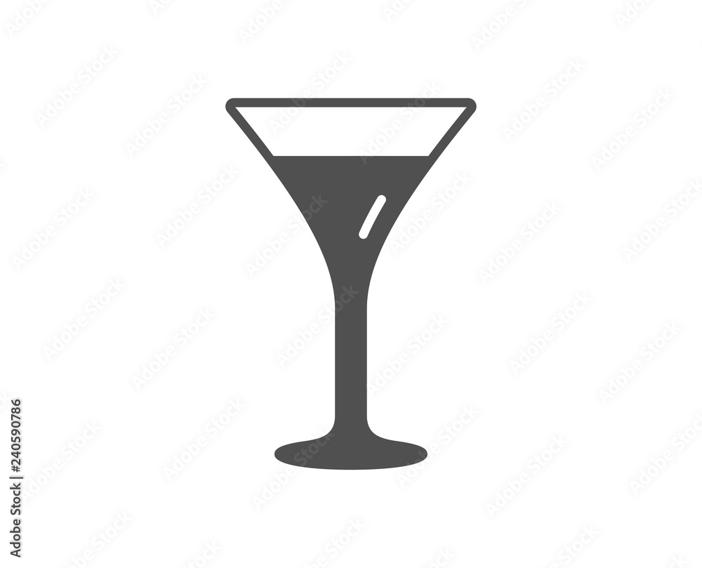 Martini glass icon. Wine glass sign. Quality design element. Classic style icon. Vector Martini glass icon. Wine glass sign. Quality design element. Classic style icon. Vector