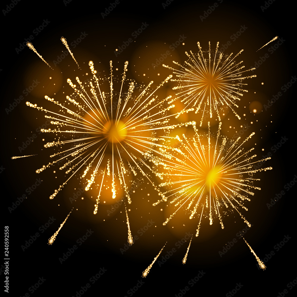 Obraz premium Vector holiday firework