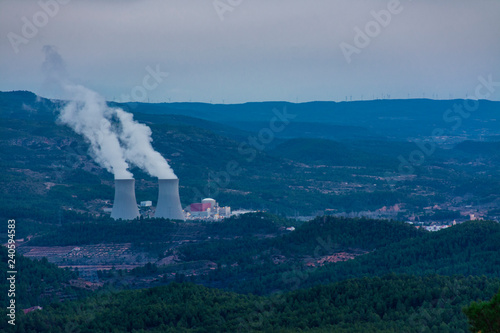 Nuclear power plant and town