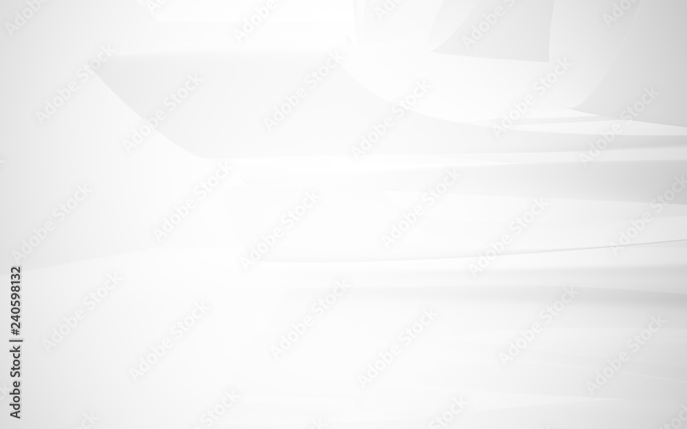 White smooth abstract architectural background. 3D illustration and rendering White smooth abstract architectural background. 3D illustration and rendering