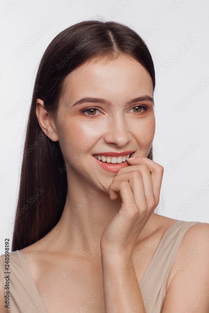 Portrait of a smiling beautiful young woman