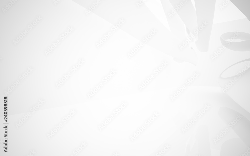 White smooth abstract architectural background. 3D illustration and rendering White smooth abstract architectural background. 3D illustration and rendering
