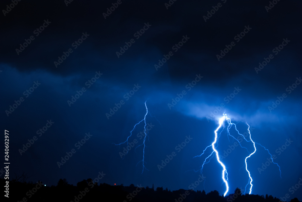Multiple Urban Lightning