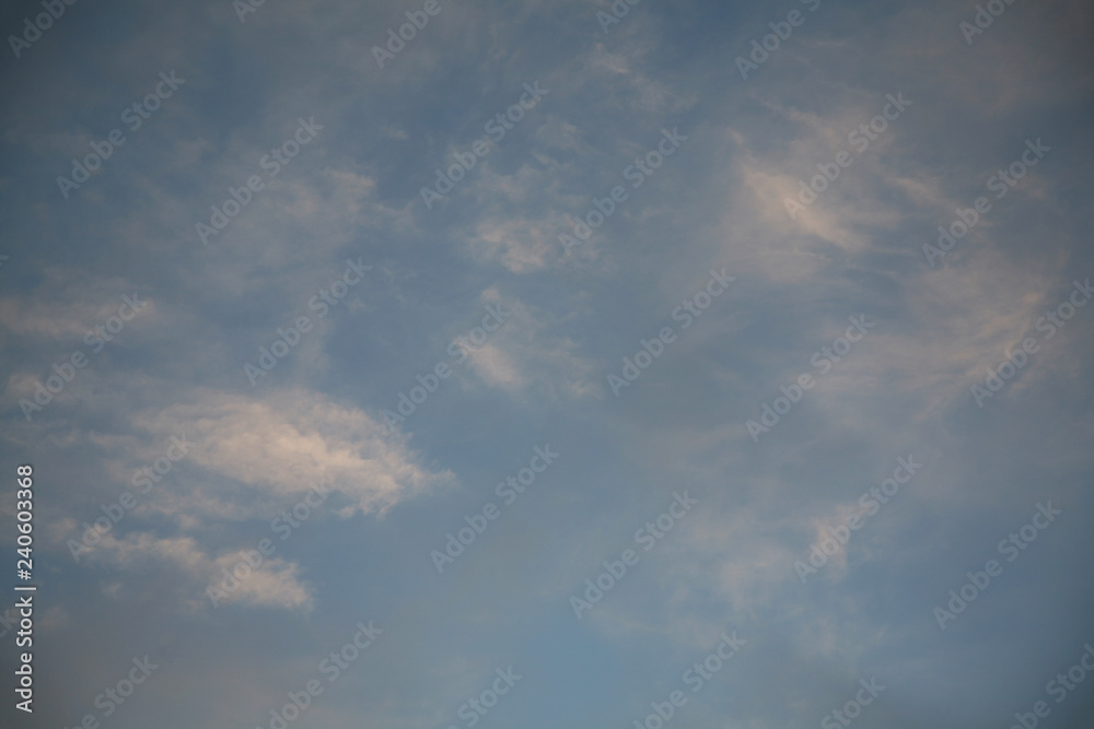 Fototapeta premium Blue skies like the pictures closed fluffy clouds. Beautiful sky suitable for any natural background. The best sky with clouds stands high in front of us.