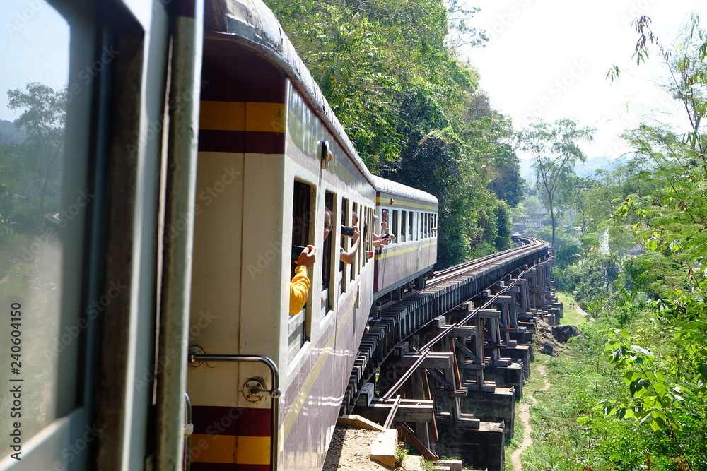 Fototapeta premium River kwai bridge Death railway word war 2