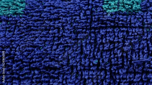 Blue towel texture photo