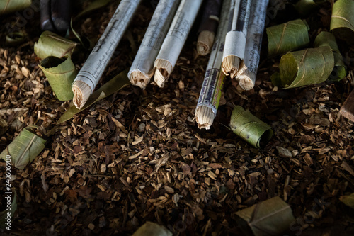 Wallpaper Mural Hojas de tabaco para fabricación de cigarrillos. Birmania Torontodigital.ca
