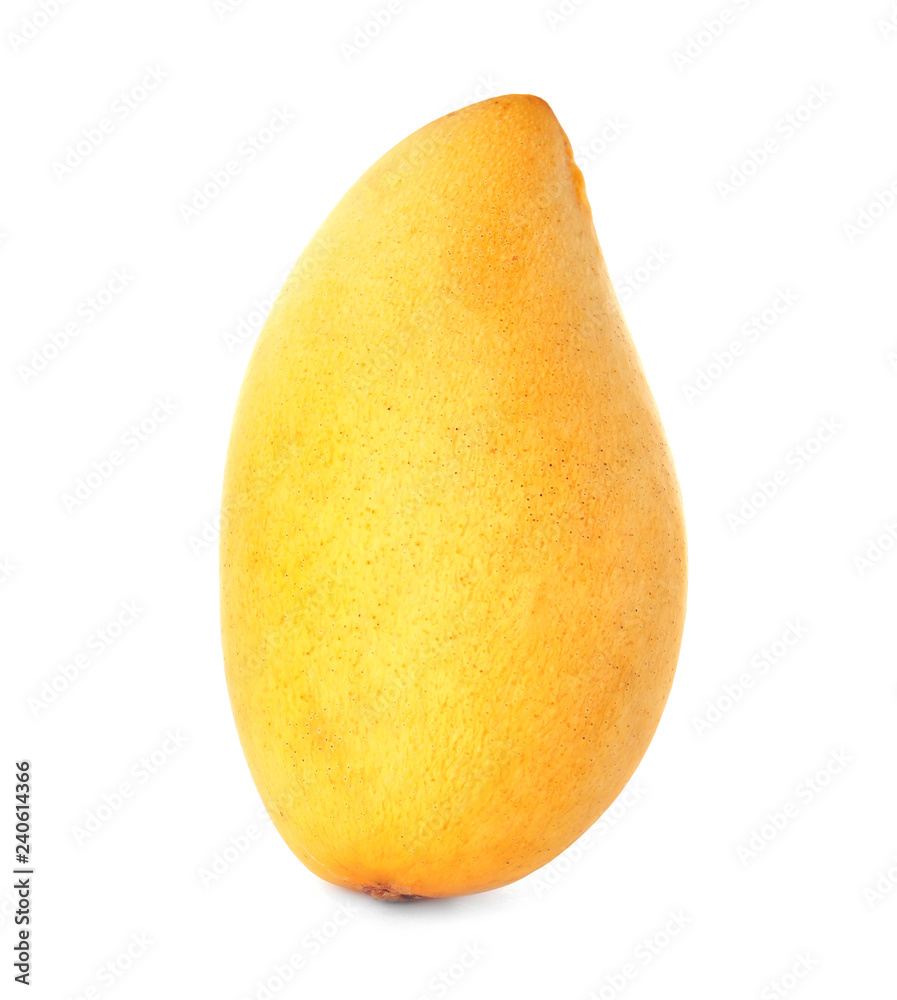Fresh ripe juicy mango isolated on white Fresh ripe juicy mango isolated on white