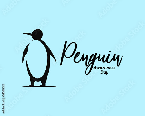 Penguin awareness day vector illustration