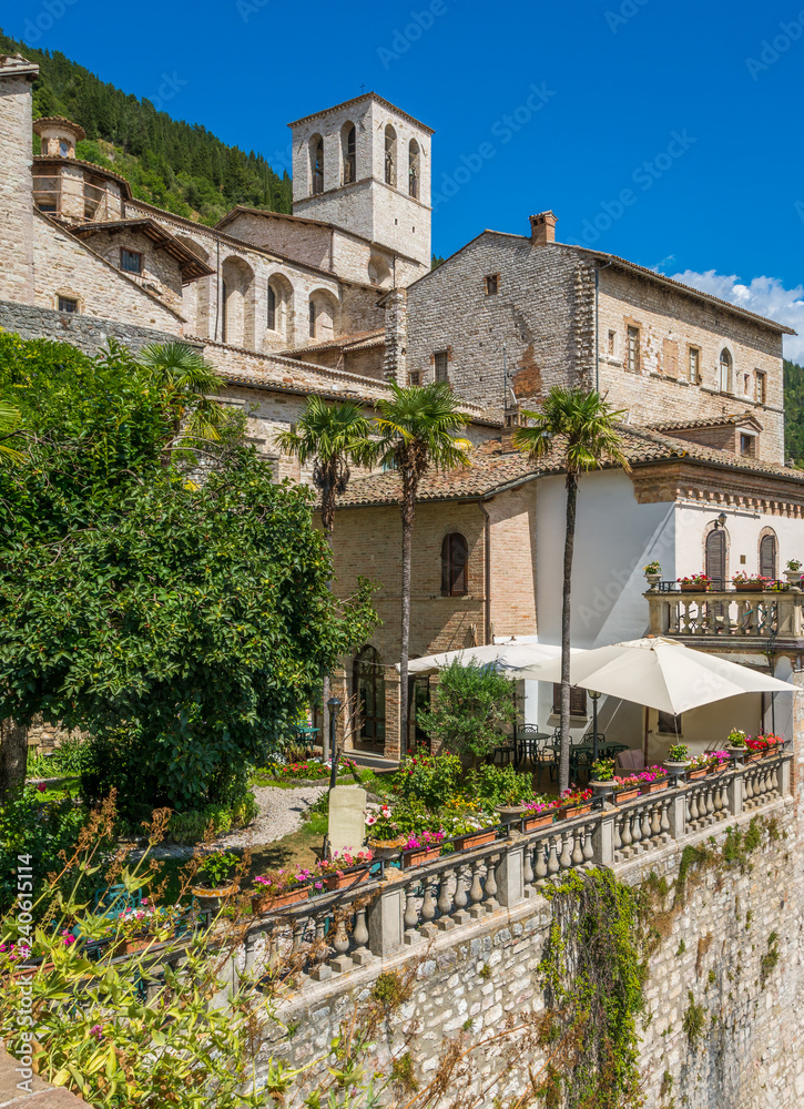 Scenic sight in Gubbio, medieval town in the Province of Perugia, Umbria, central Italy. Scenic sight in Gubbio, medieval town in the Province of Perugia, Umbria, central Italy.