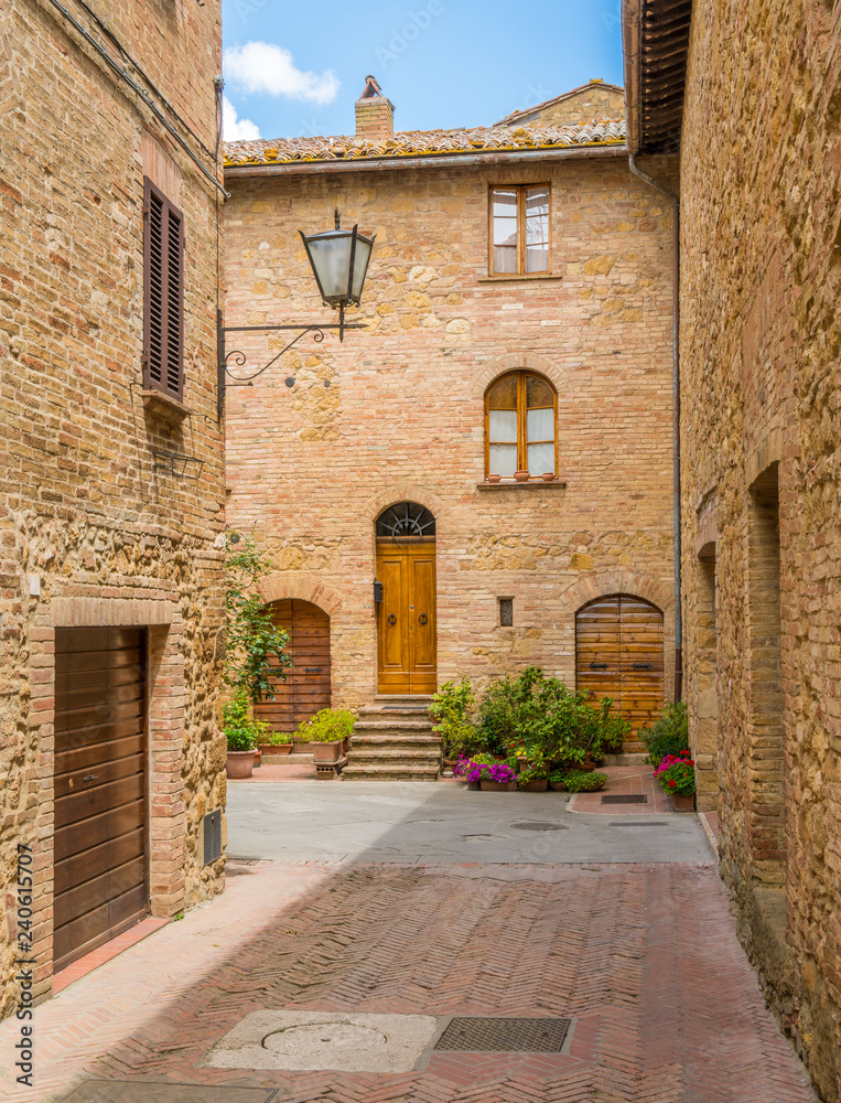 Scenic sight in Pienza, Province of Siena, Tuscany, Italy.