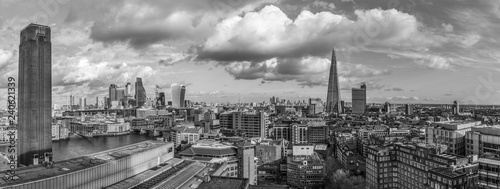 Photography Panoramic cityscape of central London skyline