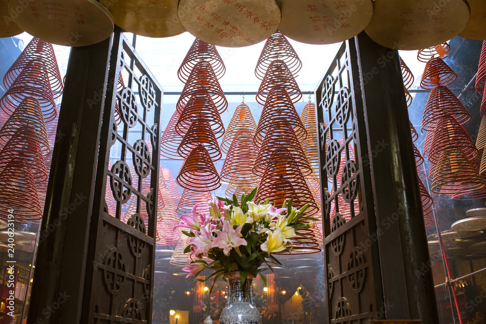 Obraz premium Tin Hau Temple in Yau Ma Tei, Hong Kong 香港・油麻地の寺 天后廟