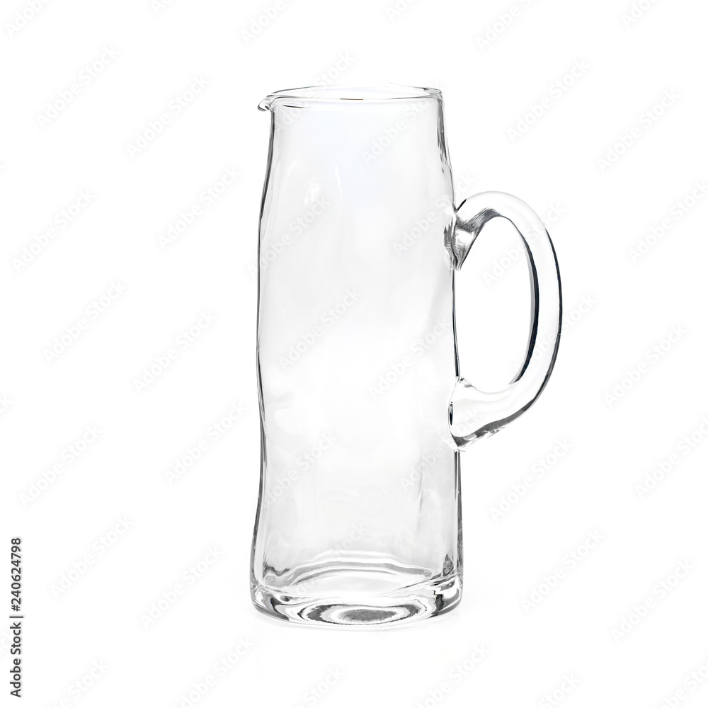 glass water carafe on white background glass water carafe on white background