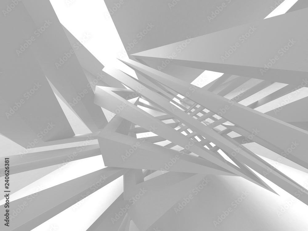Futuristic White Architecture Design Background Futuristic White Architecture Design Background