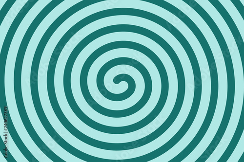 Vector simple blue background. Spiral in retro pop art style