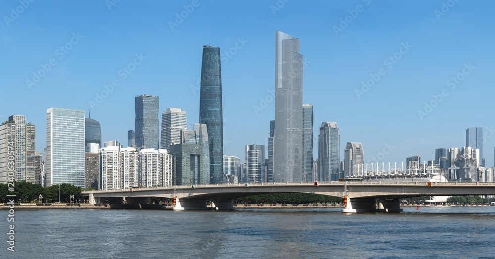 Modern buildings and business center in Guangzhou