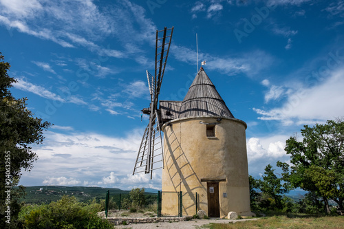old windmill near the village of Saint Michel observatory in the Luberon, France