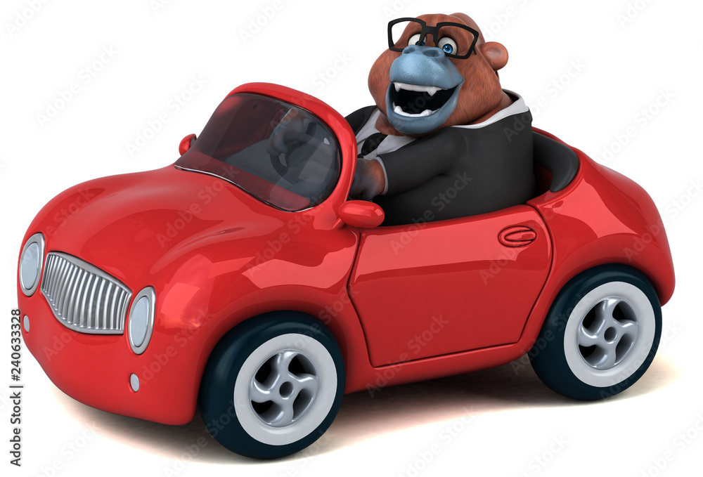 Fun orang outan - 3D Illustration Fun orang outan - 3D Illustration