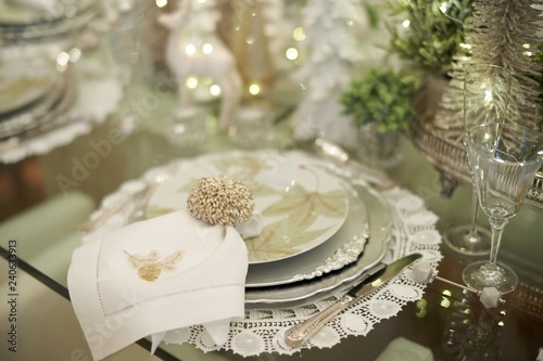 Slika na platnu Christmas tablescape decoration