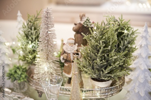 Εκτύπωση καμβά Christmas tablescape decoration