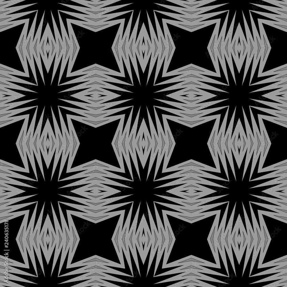 Seamless geometric Pattern with Zigzags, Triangles. For Textiles, Book design, Background. Vector Illustration.