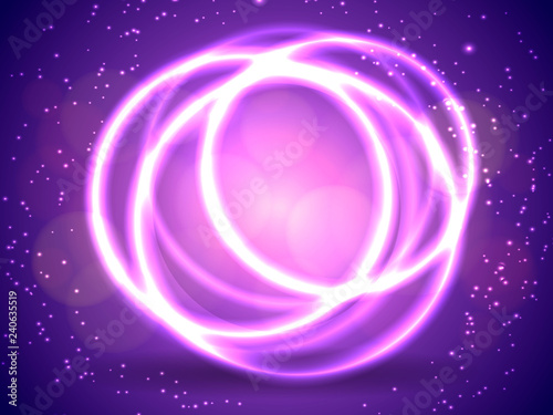 Circular background with sparkles. Vector illustration