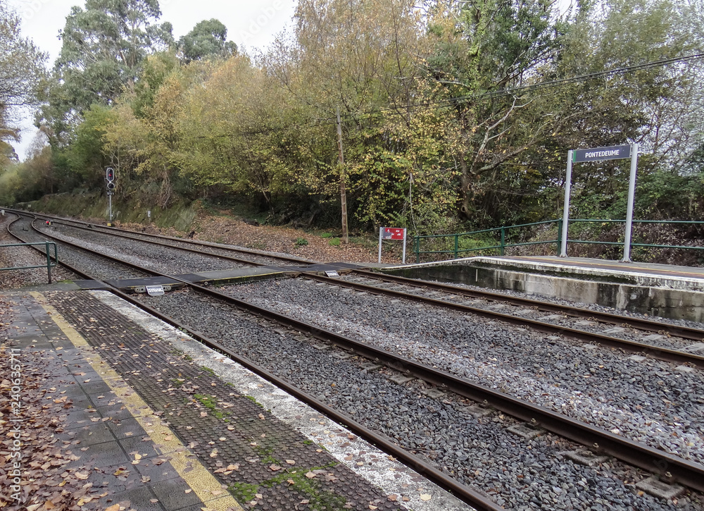 Fototapeta premium Pontedeume railway station