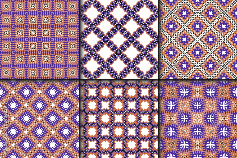 Set of Seamless backgrounds. Vector illustration. Hand drawn wrap wallpaper, cover fabric, cloth textile design Set of Seamless backgrounds. Vector illustration. Hand drawn wrap wallpaper, cover fabric, cloth textile design