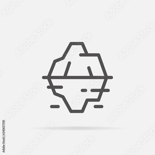 Glacier icon in line style.