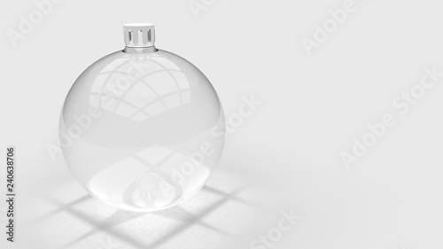 3d image christmas ball. 3d render Christmas tree toy.